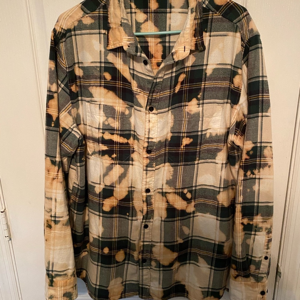 Vintage Green H&M Flannel Tie Dye